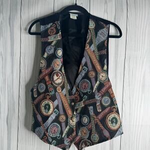 Vintage Backyard Blues Watches  Tapestry Vest Women's X Large 1990s